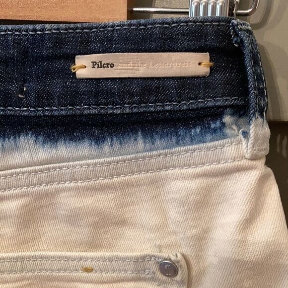 Anthropologie Pilcro and the Letterpress Dip Dyed Ombre Denim Shorts Size 25 - Picture 5 of 9